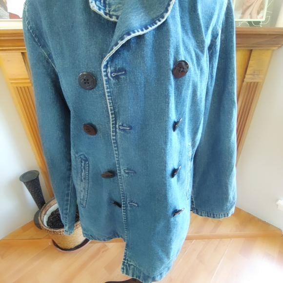 🎊HP🎊Ralph Lauren Double Breasted Denim Jacket. - Picture 14 of 14